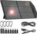 MARBERO 100W Portable Solar Panel 100 Watt Foldable Solar Panel Charger for Power Station, USB/DC Devices 18V Output(10 Connectors) >23% High Efficiency IP68 Waterproof for Camping Outdoor RV Cloudy