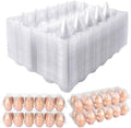 MIVIDE Plastic Egg Cartons Bulk, 36 Packs Empty Clear Plastic Egg Carton Holds Up to 12 Eggs, Reusable Chicken Egg Tray Holders for Family Pasture Chicken Farm, Business Market Display, Storage