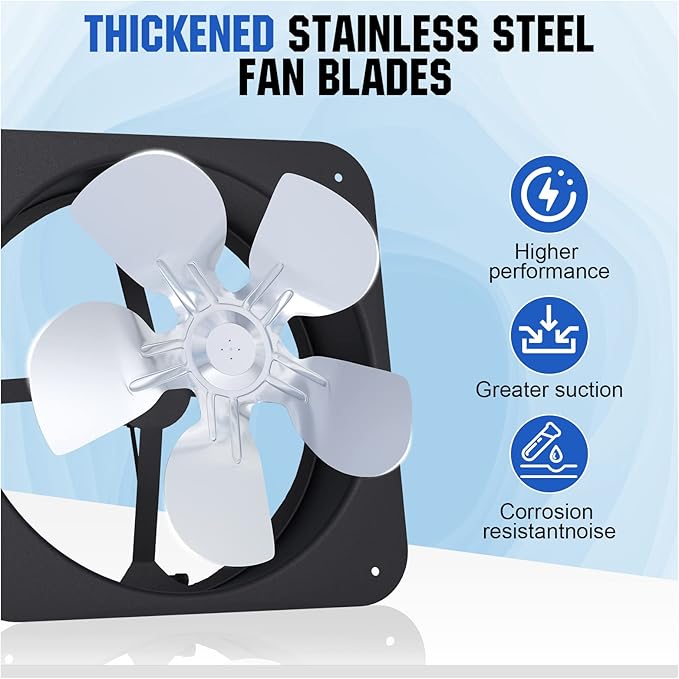 ECO-WORTHY 50W Solar Attic Fan Kit, 50W Foldable Solar Panel and 14" DC Fan with 40W Motor for Roof Vent or Chicken Coop and Greenhouse