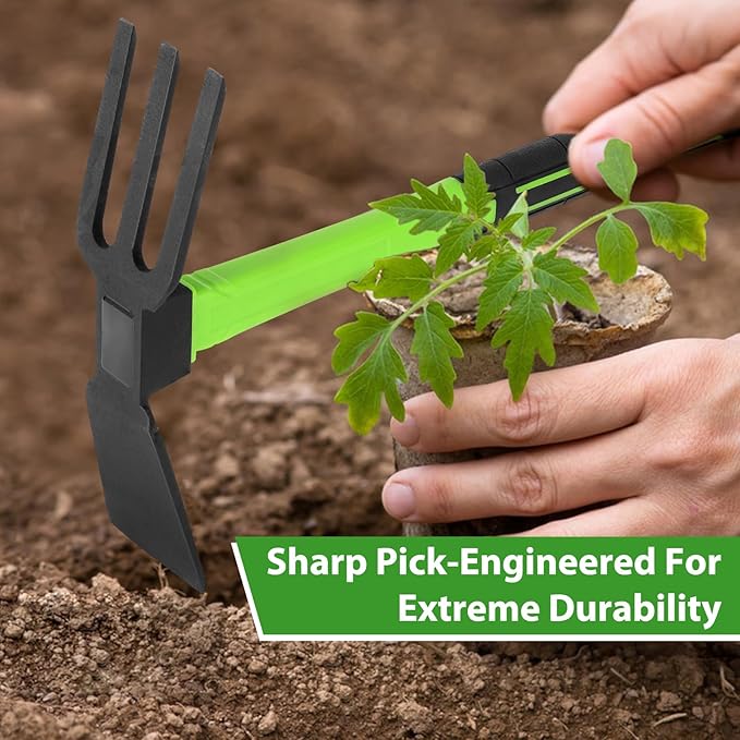 15 inch Garden Hoe and Cultivator Hand Rake Durable and Comfortable Handle Garden Tool