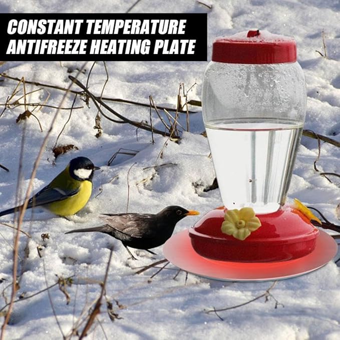 Chicken Water Heater for Winter,Chicken WatererHeater Base for Metal Plastic Poultry Founts Waterer,Freeze Proof ChickenWater Heater for Winter,Heated Waterer for Chickens,Ducks & Outdoor Birds