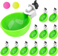 Lil'Clucker - Large Automatic Chicken Waterer Cups Suitable for Ducks, Geese, Turkeys, and Bunny Rabbit - Water Feeder Kit - Poultry Waterer (Green, 12 Pack)