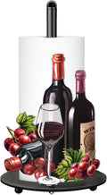 Wine Paper Towel Holder, Wine Decor for Countertop Cute Farmhouse Home Table, Housewarming Birthday Gifts