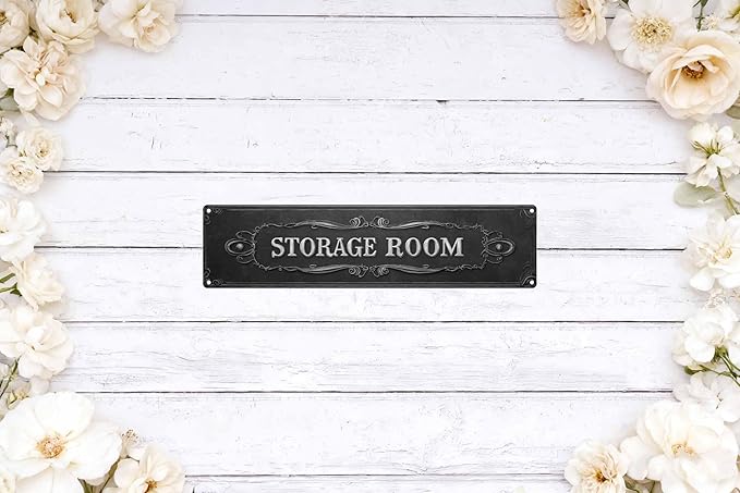 Vintage Tin Storage Room Sign Retro Metal Sign Suitable For Home Street Shop Garage Bar Farm Garden - Multi-Purpose For Indoor/Outdoor Use Plaque 4x16 Inch
