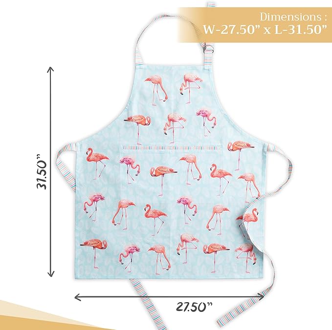 Maison d' Hermine 100% Cotton Apron for women with Pocket Kitchen Chef Apron for Men Cooking Easter Decorations