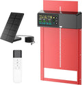 Chicken Coop Door Solar Powered with Programmable Remote Control, Automatic Aluminum Chicken Door 4 Modes with Color LCD Display