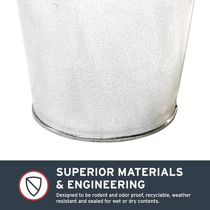 Behrens Galvanized Steel Utility Pail, 2-Quart, Silver