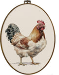 dvhdajed Vintage Chicken Oval Wall Art Decor,Rustic Cottagecore Chicken Framed Canvas Art,Country Farmhouse Rooster Oval Wall Hanging Decor for Bedroom Living Room Nursery Kitchen，8.7x11.3 Inch