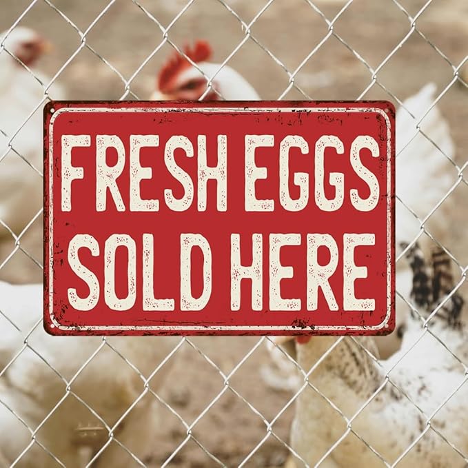 Farmers Market Decor Farm Fresh Eggs Chicken Coop Sign Fresh Eggs For Sale Farm Sign Outdoor Metal 8x12 Inch