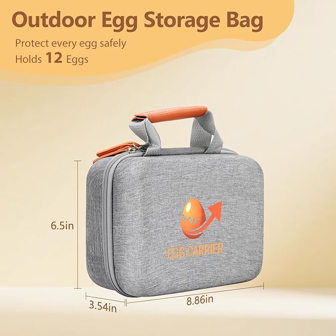 12 Slots Outdoor Egg Containers With Lid, Reusable Egg Cartons With Handle, Shockproof Storage Egg Carrier For Party Picnic Travel, Portable Holder Protection Egg Box