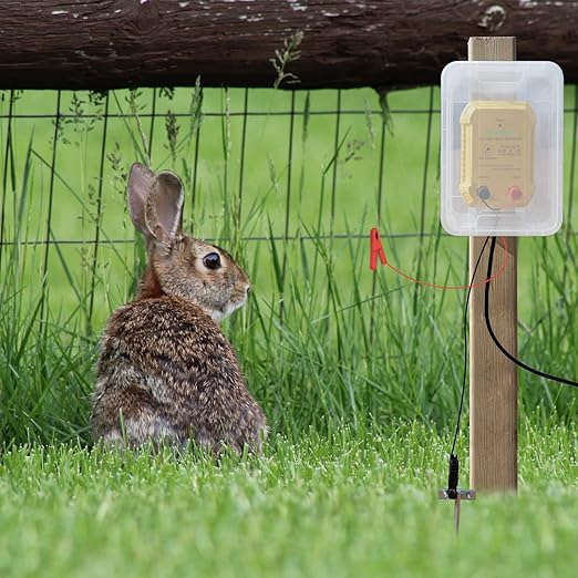FenceMate AC Powered Electric Fence Charger Output 0.25J up to 5 Miles to Contain Small Pet, Poultry, Keep Rodent & Nuisance Animals Out, Used in Homestead, Garden, Pond, Fence Energizer up to 6 kV