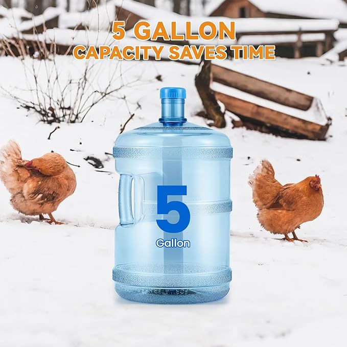 Heated Chicken Waterer 5 Gallon, Heated Poultry Waterer, for Chicken Duck and Chicken Coop