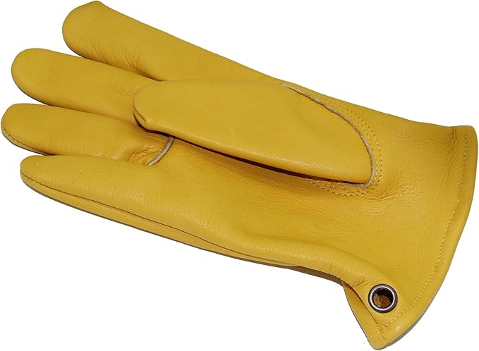 Leather Work Gloves-2pairs Genuine Cowhide Gloves for Yard Work, Gardening, Farm,Construction,Men & Women