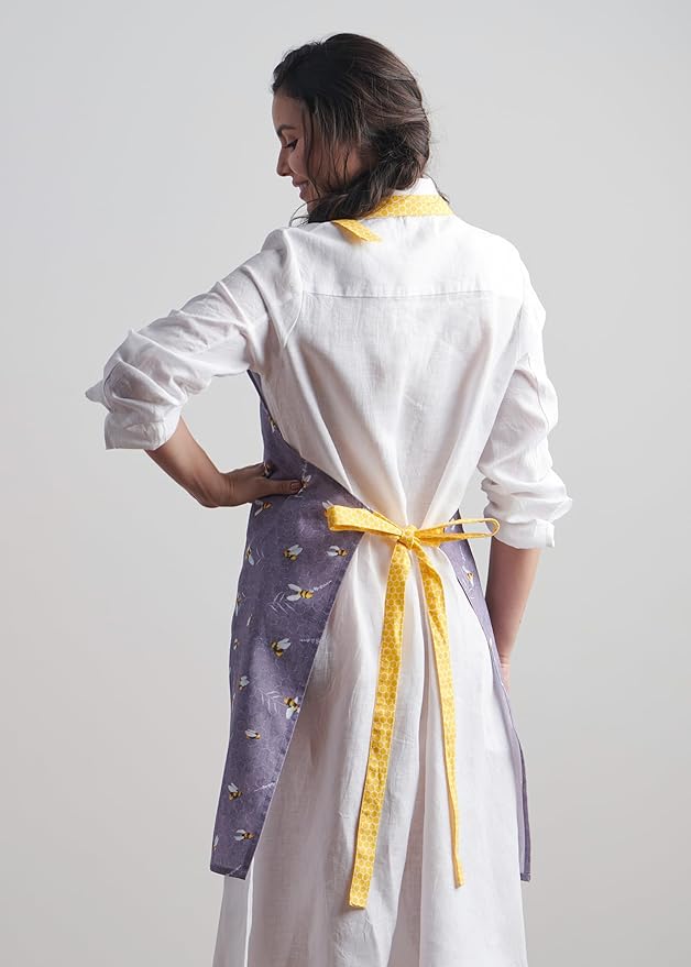 Maison d' Hermine 100% Cotton Apron for women with Pocket Kitchen Chef Apron for Men Cooking Easter Decorations