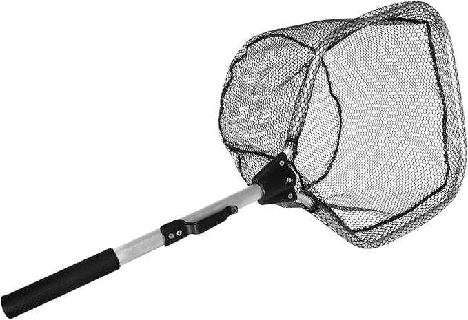 POPETPOP Fishing Net Hook Mesh Lightweight Portable Drop Net for Kayak Fly Fishing Crab Catching