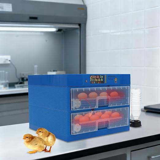 Eggs Automatic Incubator, 110V 80W Fully Automatic Egg Hatching Incubator 128 Eggs Incubator Poultry Hatcher w/Automatic Turning & Temperature for Hatching Duck & Goose Eggs (128 Eggs)