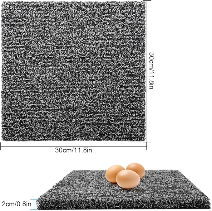 6 Pack Nesting Pads for Chicken Coop, 12"x12" Chicken Nesting Box Pads for Laying Eggs, Washable Nest Box Pads for Chicken Hen Small Pets on Garden Lawn Indoor Outdoor (Grey)