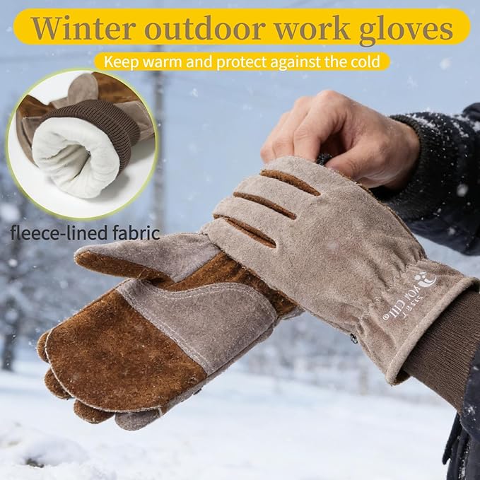 Work Gloves, Puncture and Abrasion Resistant, Heat Resistant, Gardening, Welding, Construction, Cooking, Oven Mitts