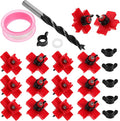 COHEALI 12pcs Automatic Chicken Waterer Nipples with Drill Bits Leakproof Poultry Watering System for Coop Side Mount Plastic and Stainless Steel Outdoor Use