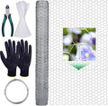 Chicken Wire 3ft x 100ft Chicken Wire Fencing 36, 1 in Chicken Wire Mesh, 21 Ga. Thick Double Galvanized Layer Anti-Rust Chicken Fence, Floral Chicken Wire Roll for Crafts, Barrier for Garden