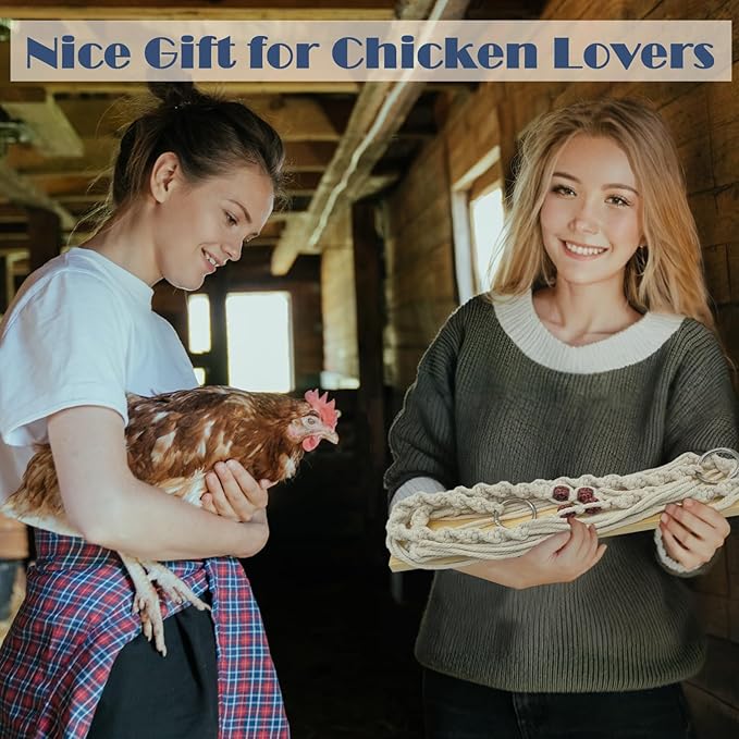 Chicken Swing Toy and Hanging Feeder with Chain and Hook for Large Chicken Coop, Accessories and Decor for Hens and Roosters, Ideal Gifts for Chicken Lovers and Oweners