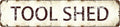Vintage Tool Shed Sign - Retro Metal Tin Wall Art Decor 16x4 Inch, Rustic Workshop Garage Man Cave Signage with Weatherproof Finish, Funny Gift for Farmhouse Bar Cafe Indoor/Outdoor Use