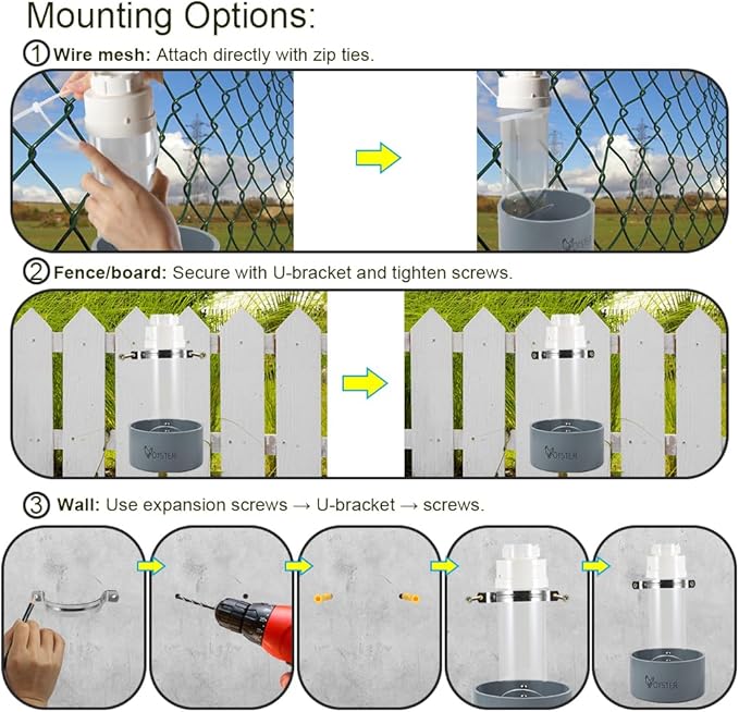 2 Pack Transparent PVC Chicken Feeder, Oyster Shell and Grit Feeder Hanging Ground Chicken Coop Feeder with Hanging Hook for Hens & Chicks (Grey)