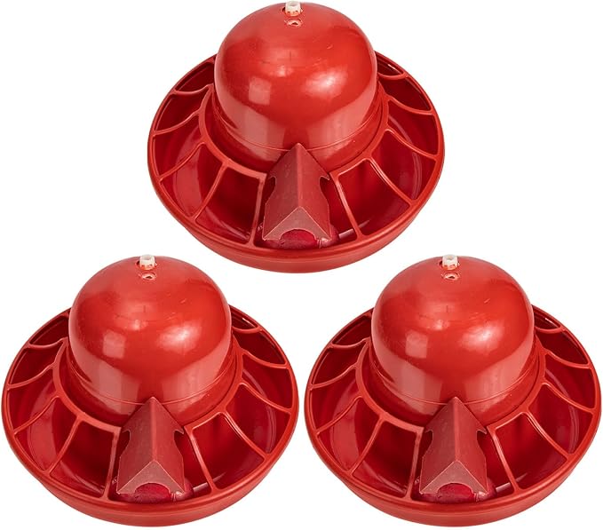 3pcs Automatic Poultry Waterer Chick Water Dispenser for Farm and Home Use Easy to Refill Clean for Chickens Quail and Small Birds