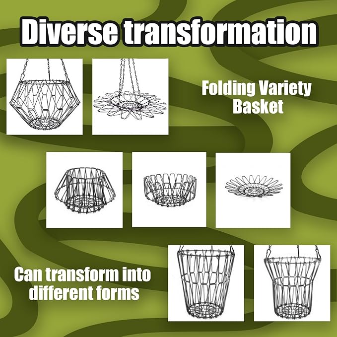 Hanging Chicken Feeder,12 in Large Foldable Chicken Feeder, Poultry Vegetable Fruit Feeding Holder with Hanging Chain(1 Pack)