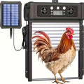 Automatic Chicken Coop Door, Extra Large Size, Anti-Pinch Design,Programmable Timer & Light Sensor Modes, Large LCD Display, Solar Powered Auto Chicken Door Opener with Remote