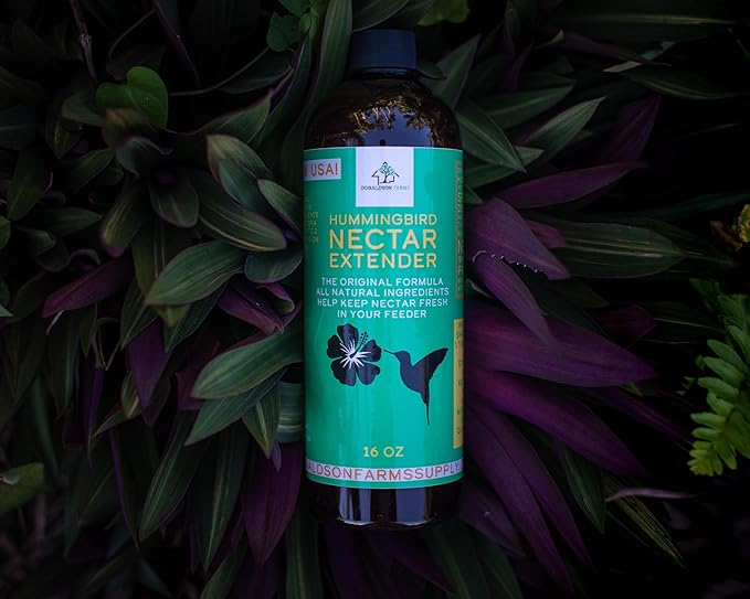 Hummingbird Nectar Extender – Extends Nectar Life and Attracts Hummingbirds Naturally All Organic Keeps Fresh Longer - Enjoy Clear Without Frequent Changes – 16 oz Bottle