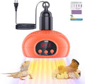 QRQ Chicken Coop Heater 200W-350W-500W Adjustment Chicken Heater with UVA UVB Ligh 3-6-9-12H Timer, Chicken House Dog House Greenhouse H-Eater Outdoor,for Dog Cats Reptile Bird (Orange)
