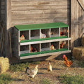 10 Holes Chicken Nesting Boxes, Nesting Boxes for Chickens, Easy to Clean and Install, Chicken Laying Box for Outdoor Chicken Coop Farm Yard, Green