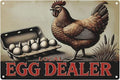 Local Egg Dealer Funny Chicken Coop Sign Farm Fresh Eggs Aluminum Sign Humorous Poultry Farm Decor Gift for Chicken Lovers Rustic Metal Sign 8x12 Inches Style-07