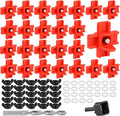 Chicken Water Nipples, 15 Pcs Horizontal Poultry Automatic Waterer Nipples for Bucket with 15 Pcs Ring Gaskets, 15 Pcs Wing Nuts, 9mm Drill Bit and an Installation Tool Ullnosoo