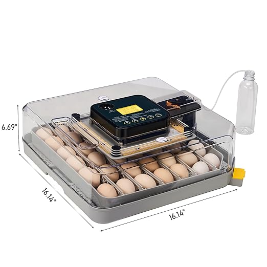 48 Egg Incubators for Hatching Eggs, Chicken Egg Incubator with Egg Candler, Automatic Egg Turning and Temperature, Humidity Control, Egg Hatcher Incubator for Chickens, Ducks, Geese, Birds and Quail