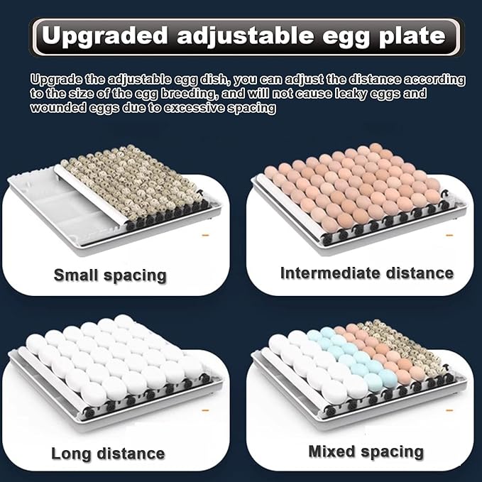 Home Incubator Egg Brooding Machine Chicken Incubator, 98-256 Eggs Incubator Automatic Turning and Hatching, Digital Incubator with Temperature Control,152,192