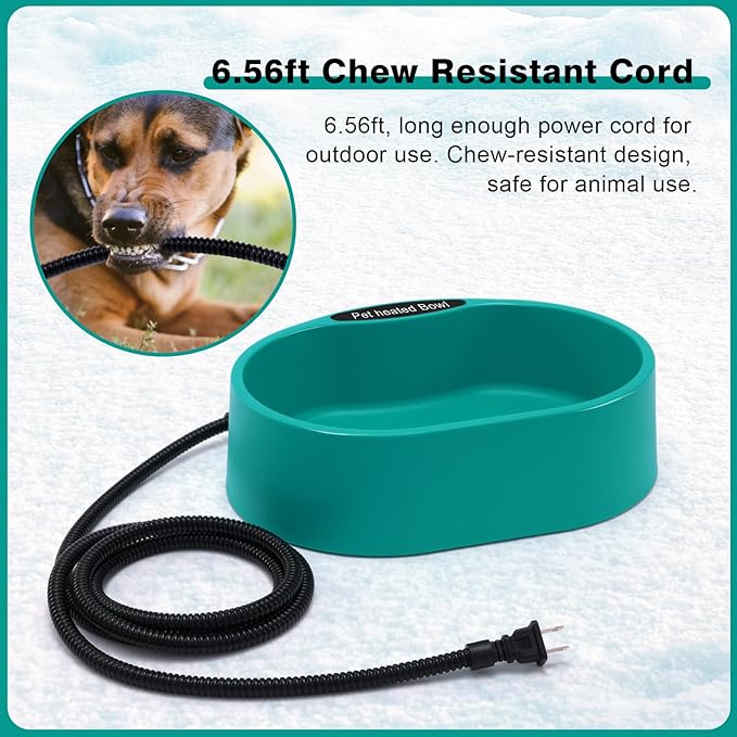 Heated Chicken Waterer, 125OZ Large Capacity Poultry Water Heater for Chicken Coop Hens Turkey Goose Duck Pigeon Poultry Birds Dog Cat Drinker in Winter