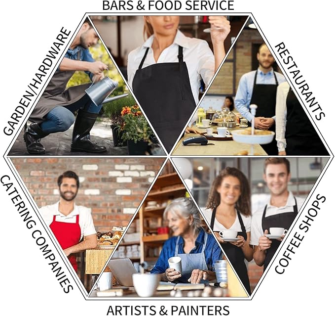Apron for Women Men Waterproof Adjustable Bib Tractor farm Cooking Aprons Chef Bibs