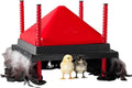 RentACoop 12x12” Adjustable Heating Plate with Hard Anti-Roost Cone Set and Removable Comfort Feathers - Chick Brooder Heat Plate Warms Up to 20 Chicks – Energy Efficient - Safer Than Heat Lamps