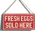 Farm Fresh Eggs Sign Chicken Coop Signs Eggs for Sale Signs for Outside Farmers Market Decor Farm Stand Sign Fresh Eggs Sold Here Sign 6x12 Inches