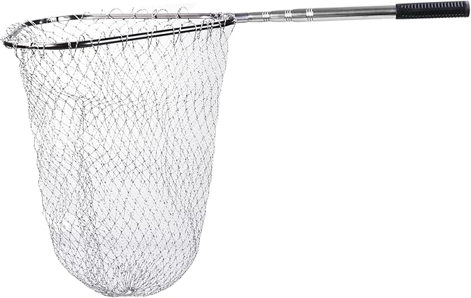 Chicken Catching Net Bird Net with Telescoping Pole, Strong Stainless Handle Full Extended to 48 Inches