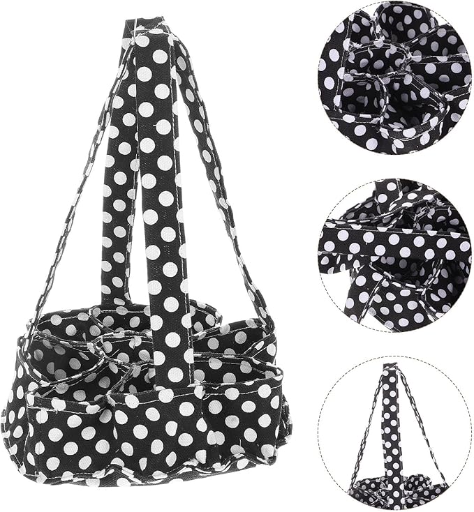 Chicken Egg Collecting Basket with 9 Canvas Pouches Portable Egg Gathering Bag for Housewife and Home Use