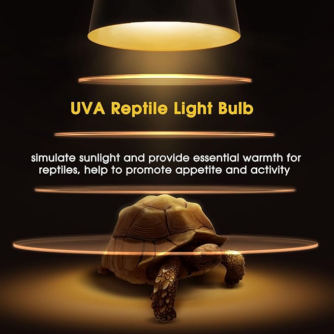 Briignite Reptile Heat Bulb [2 Pack], Reptile Light Bulbs 75W UVA UVB, Dimmable Heat Lamp Bulbs Basking Spot Light Bulb for Reptiles, Amphibian, Bearded Dragon, Lizard, Chicken