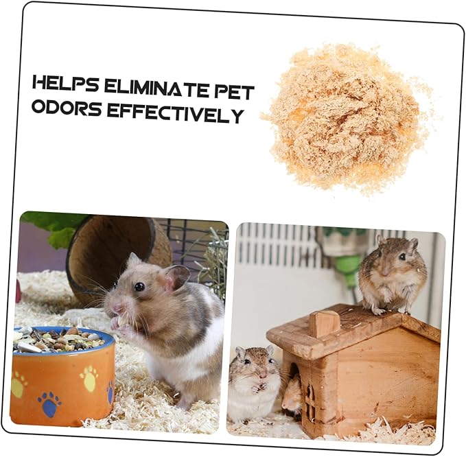 TOYANDONA Natural Wood Shavings for Small Animals Comfortable Bedding for Hamsters Rabbits Ferrets Chicken Coop Bedding Excellent Moisture Absorption Safe Environment