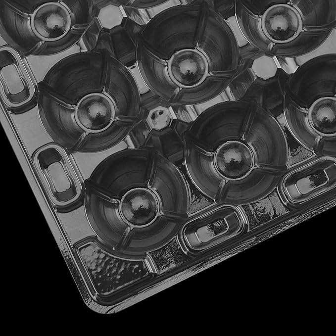 JAPCHET 150 Pack 18 Grid Quail Egg Cartons, Reusable Quail Egg Cartons Cheap Bulk, Stackable Plastic Quail Egg Container for Quail Eggs