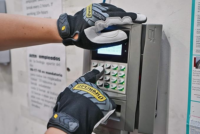 IRONCLAD Command Pro Gold Goatskin Leather Work Gloves; Touch Screen Gloves Conductive Index Finger, All-Purpose, Machine Washable, Sized S, M, L, XL, XXL (1 Pair) (X-Large, White Goatskin Leather)