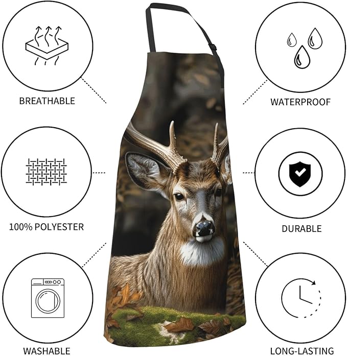 Waterproof Aprons for Women Men Adjustable Bib Cool Electric Guitar Apron Chef Cooking Aprons for Kitchen