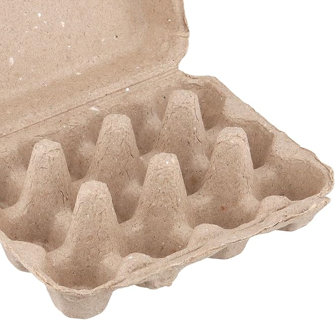 30 Pack Quail Egg Pulp Cartons, 12 Count 3x4 Dozen Quail Egg Cartons Holder Container for Home Kitchen and Farmhouse, 9 x 5.3 x 1.6 inch