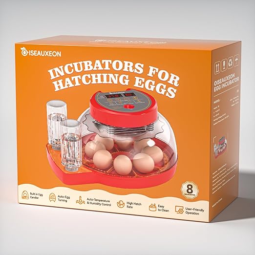 8-18 Chinken Incubators for Hatching Eggs with Automatic Egg Turning and Humidity Control Automatic Water Refill,Egg Candler Nature Right 360 Incubator Duck Quail Chick Turkey Hatching Incubator
